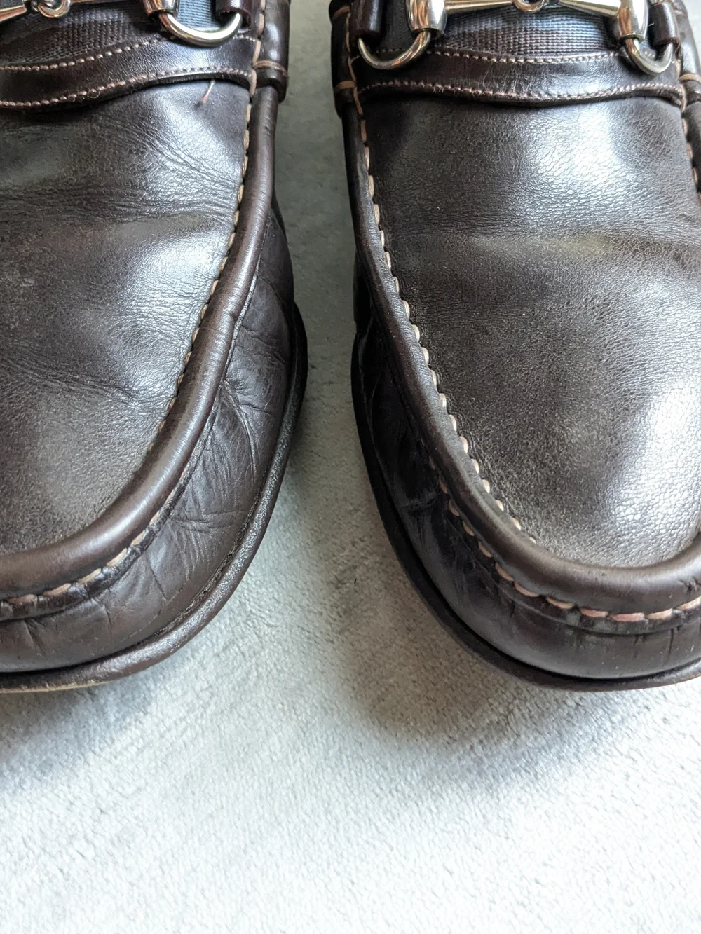 Gucci Horsebit Loafers Brown Leather 12 Mens US